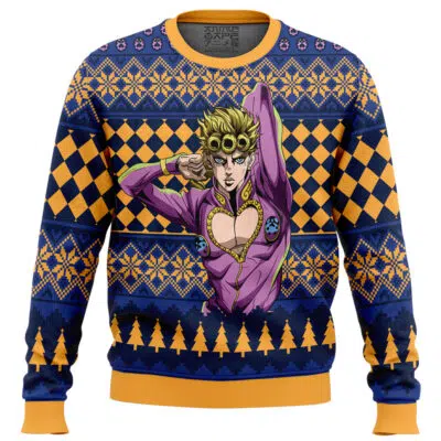 Christmas Giorno Giovanna Jojo's Bizarre Adventure Ugly Christmas Sweater