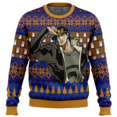 Christmas Jotaro Kujo Jojo's Bizarre Adventure Ugly Christmas Sweater