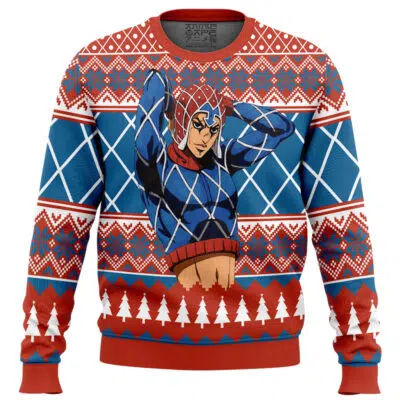 Christmas Mista Guido Jojo's Bizarre Adventure Ugly Christmas Sweater FRONT