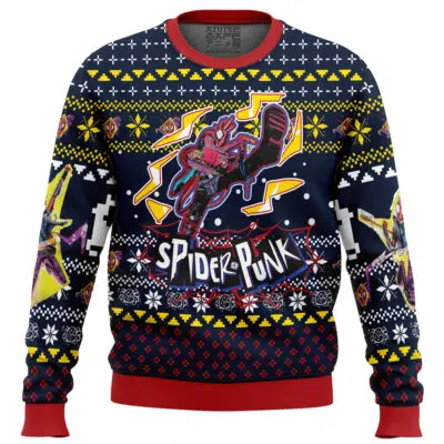 Christmas Spider-Punk Spiderman Marvel Ugly Christmas Sweater