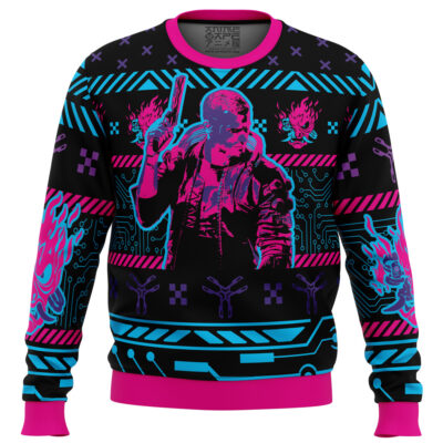 Christmas V Cyberpunk 2077 Ugly Christmas Sweater