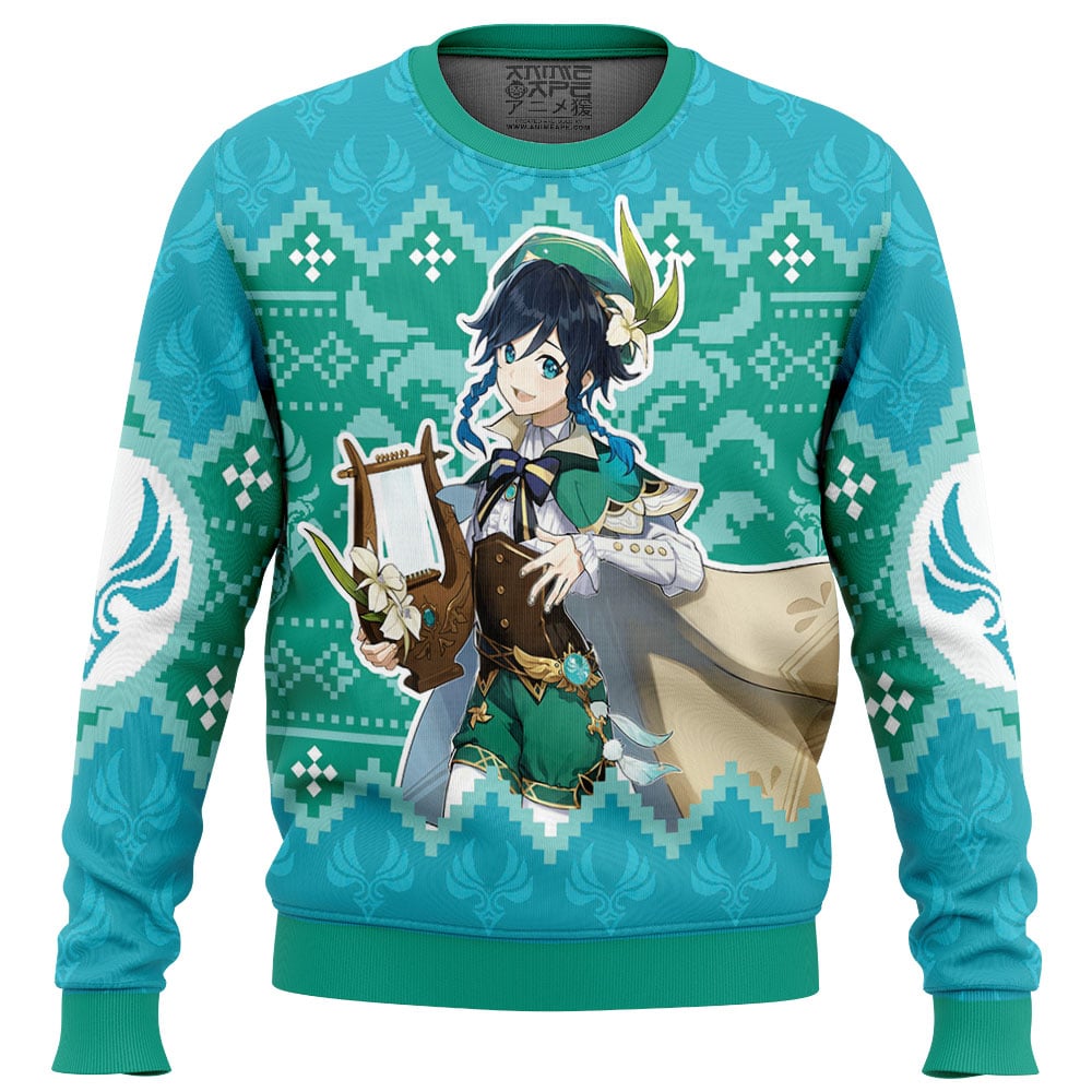 Christmas Venti Genshin Impact Ugly Christmas Sweater