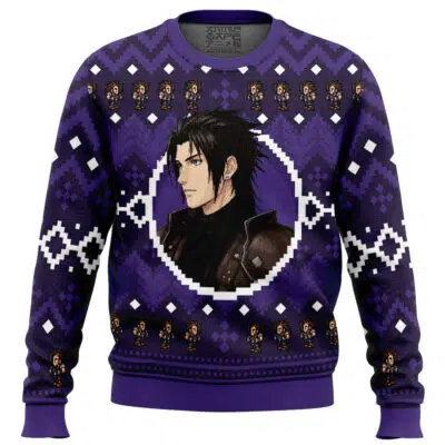 Christmas Zack Final Fantasy VII Ugly Christmas Sweater