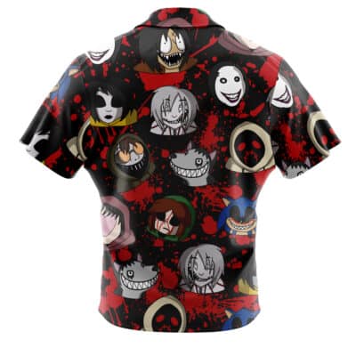 Creepy Pasta Long Sleeve Button Up Shirt