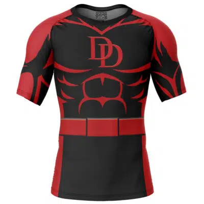 Daredevil Marvel Comics Short Sleeve Rash Guard Compression Shirt