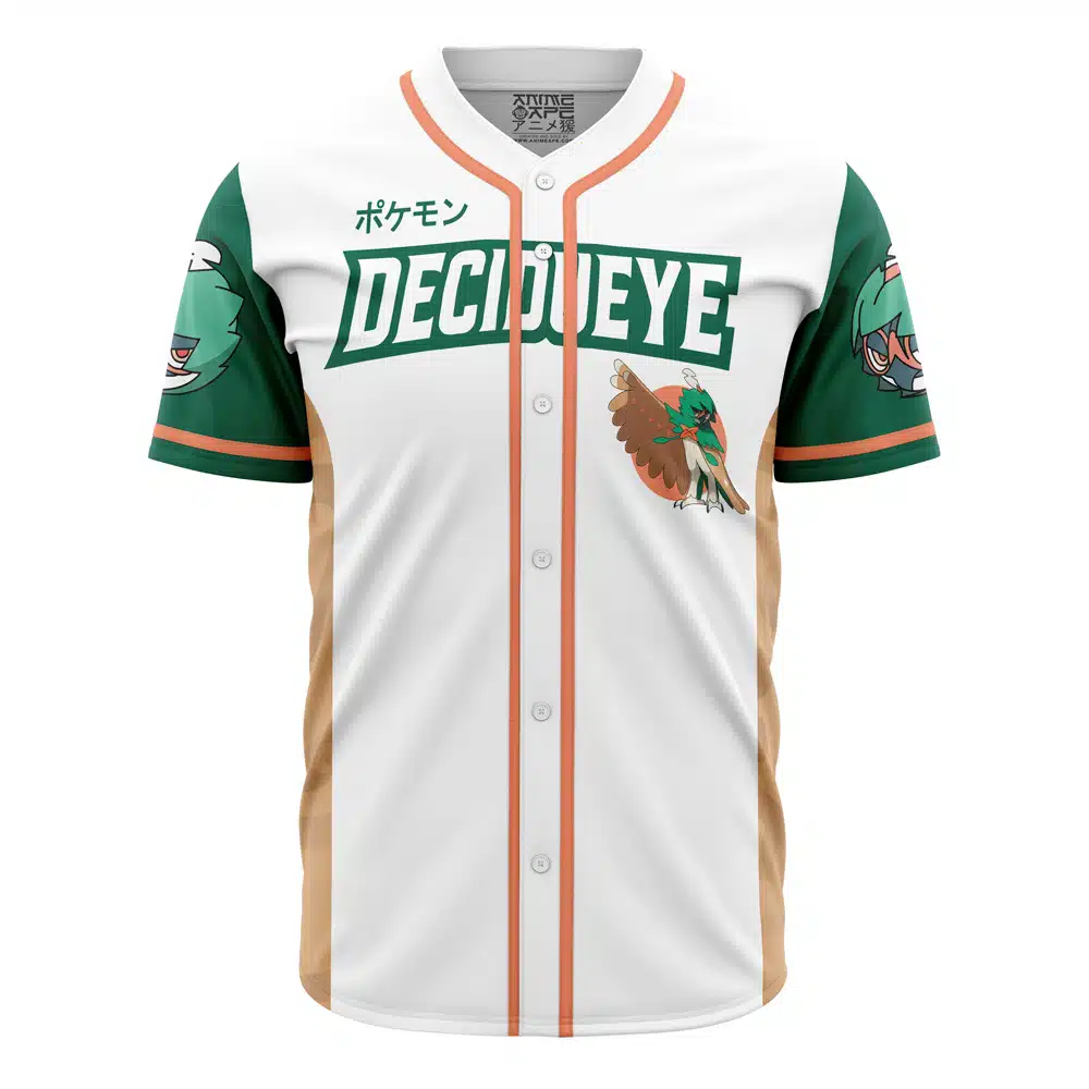 Decidueye Pokemon Baseball Jersey
