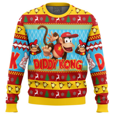Diddy Kong Donkey Kong Ugly Christmas Sweater