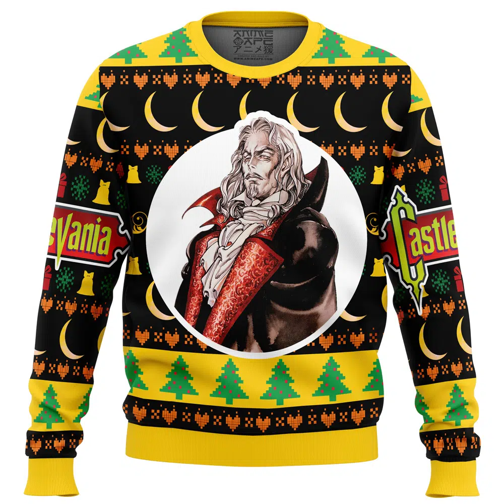 Dracula Castlevania Ugly Christmas Sweater