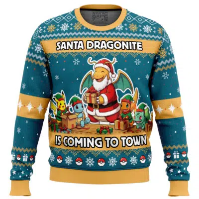 Dragonite Santa Pokemon Ugly Christmas Sweater