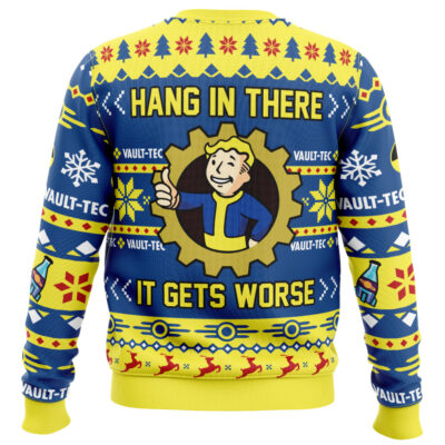 Hang In There It Gets Worse Fallout Ugly Christmas Sweater