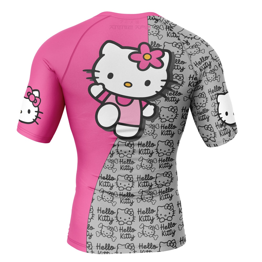 Hello Kitty Short Sleeve Rash Guard Compression Shirt