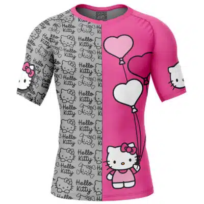 Hello Kitty Short Sleeve Rash Guard Compression Shirt