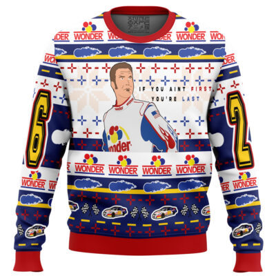 If You Aint First You're Last Talladega Nights Ugly Christmas Sweater