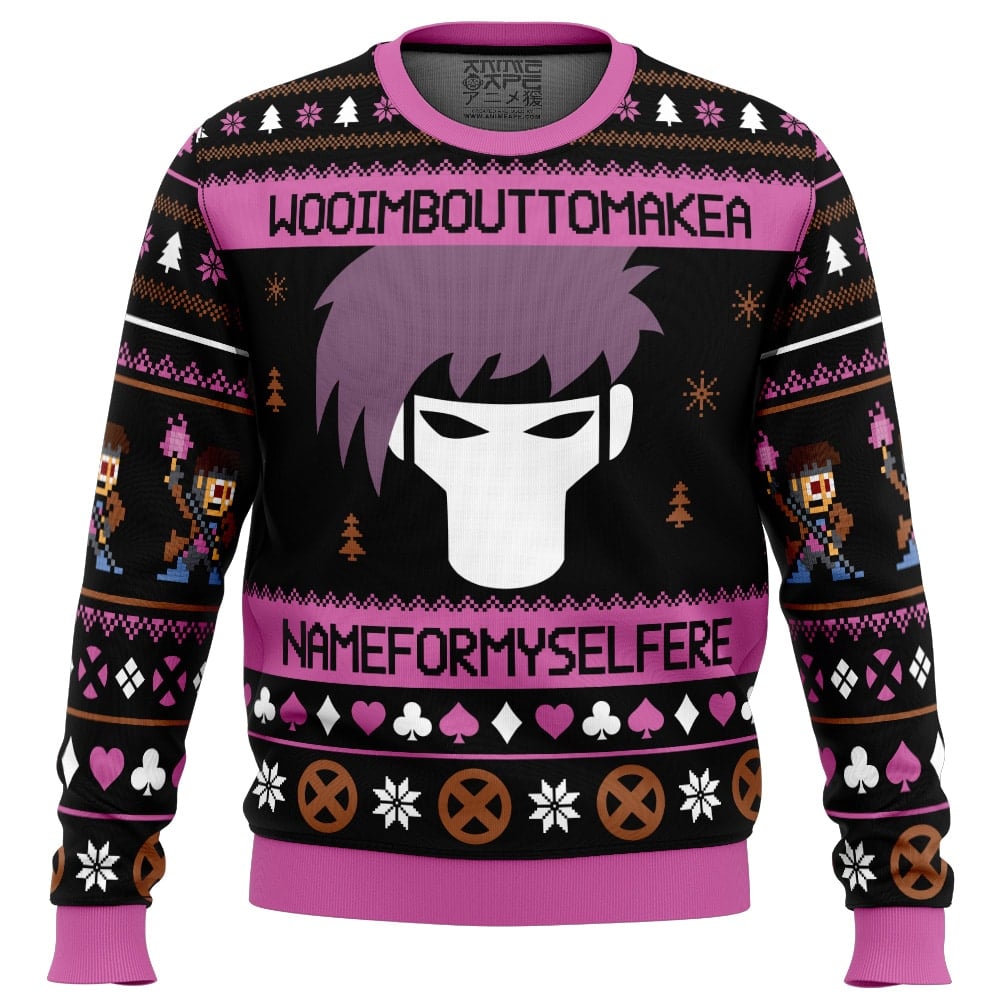 I'm About To Make A Name For Myself Gambit Marvel Ugly Christmas Sweater