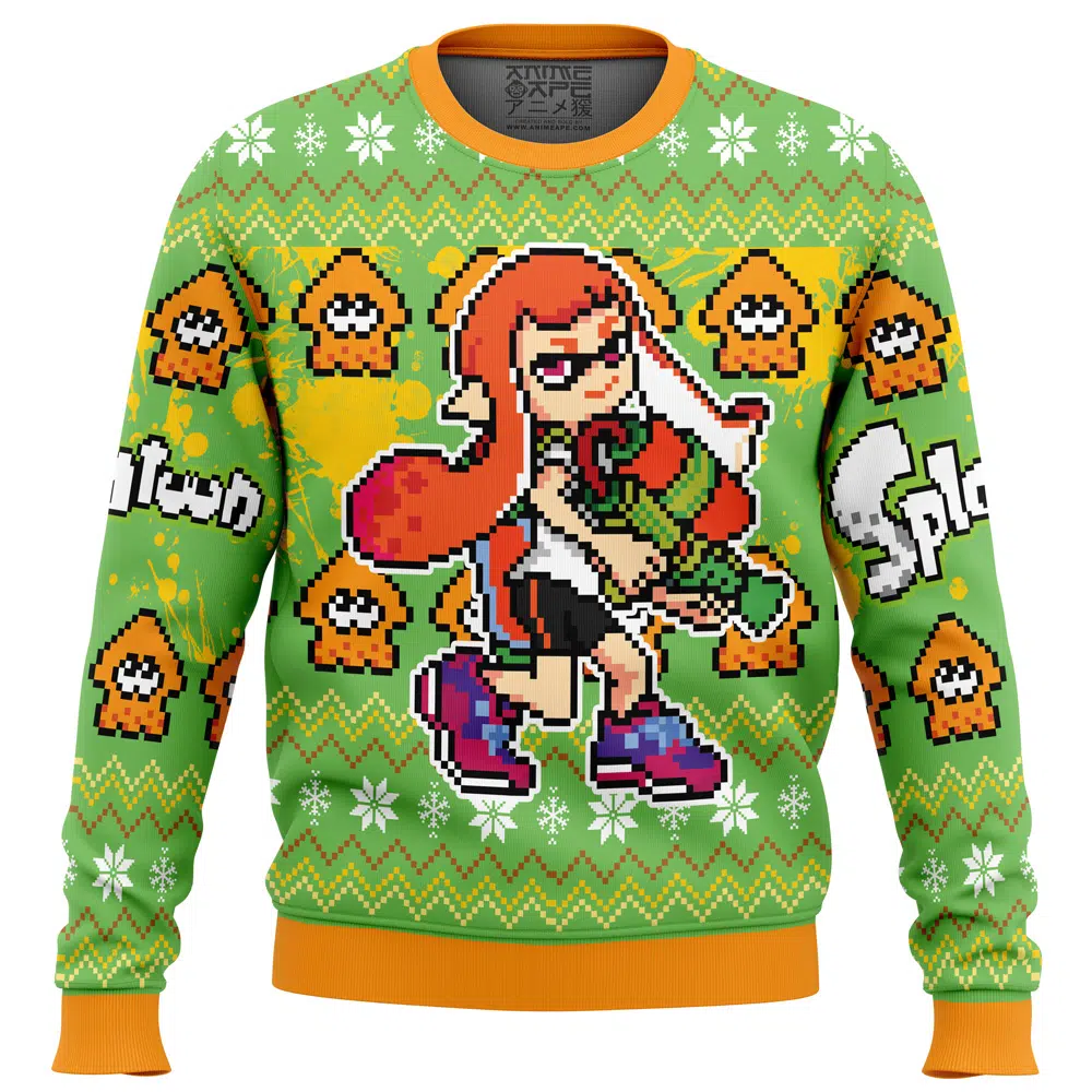 Inkling Splatoon Ugly Christmas Sweater