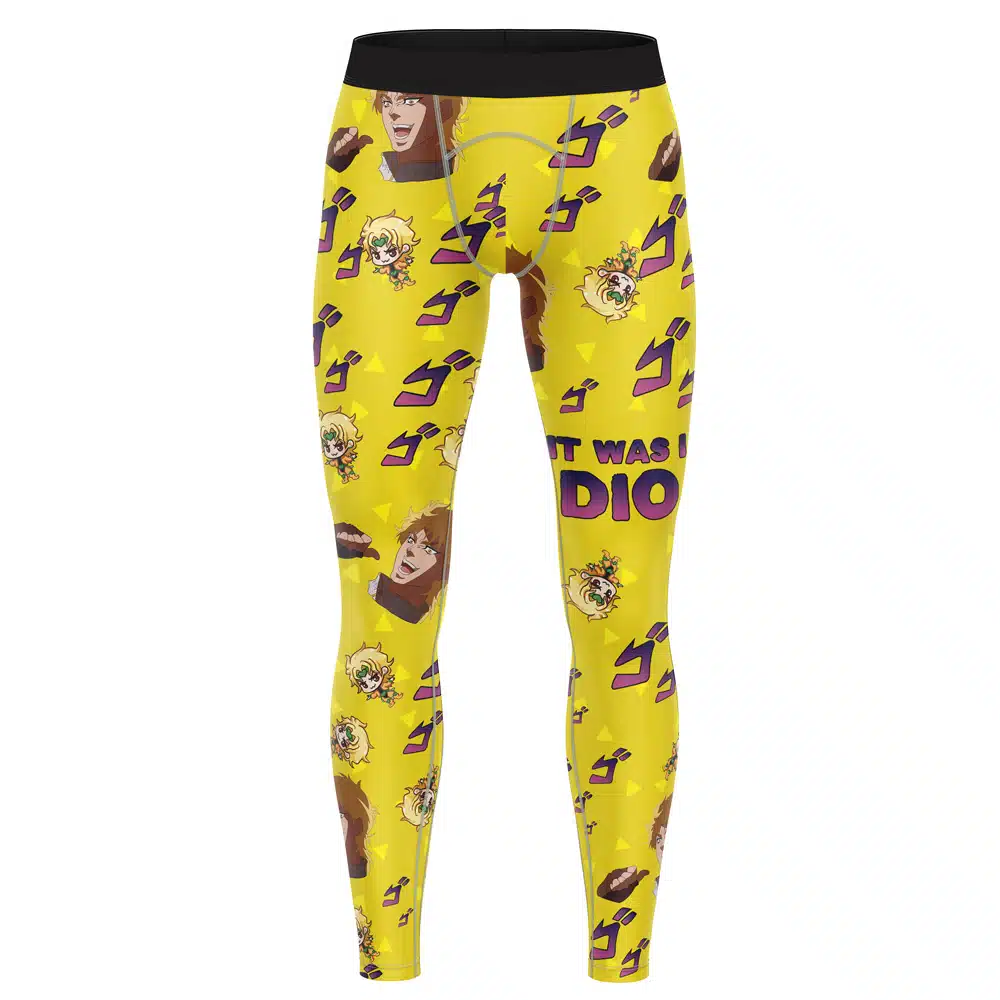 It Was Me Dio Pattern Jojo's Bizarre Adventure Compression Pants Spats
