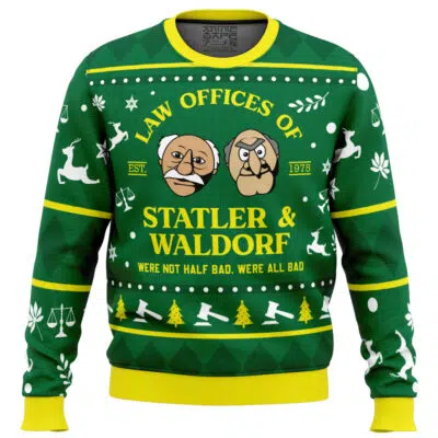 Law Offices of Statler and Waldorf Ugly Christmas Sweater