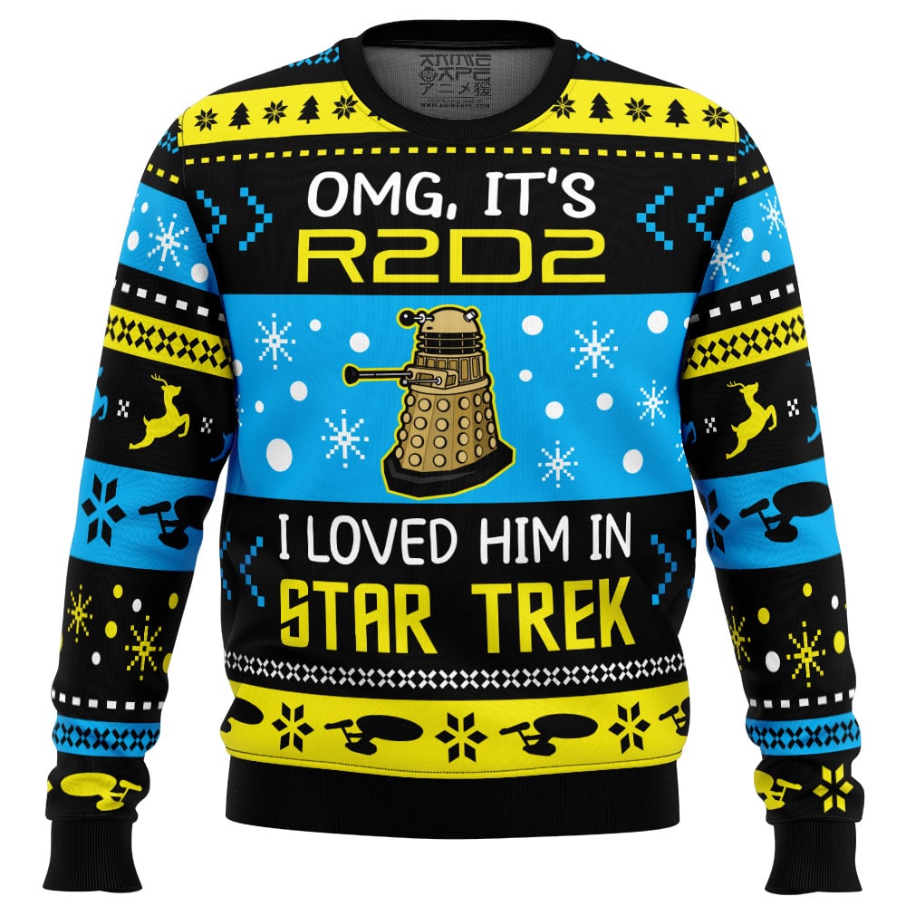 OMG, It's R2D2 Star Trek Ugly Christmas Sweater