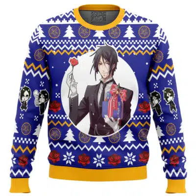 Sebastian Michaelis Black Butler Ugly Christmas Sweater