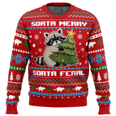 Sorta Merry Sorta Feral_Ugly Christmas Sweater