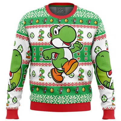 Christmas Yoshi Super Mario Bros Ugly Christmas Sweater