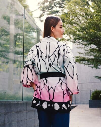 Shinobu Kocho Demon Slayer Happi Coat Haori Kimono