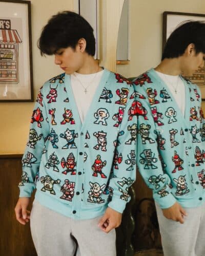 Bad Guys Mega Man Knitted Cardigan Sweater