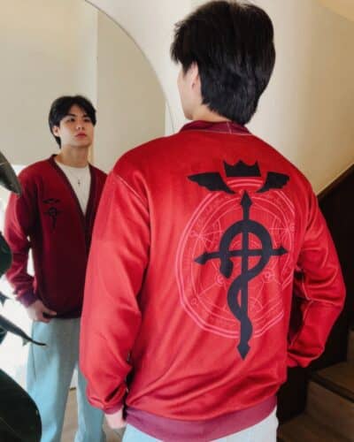 Edward Fullmetal Alchemist Knitted Cardigan Sweater