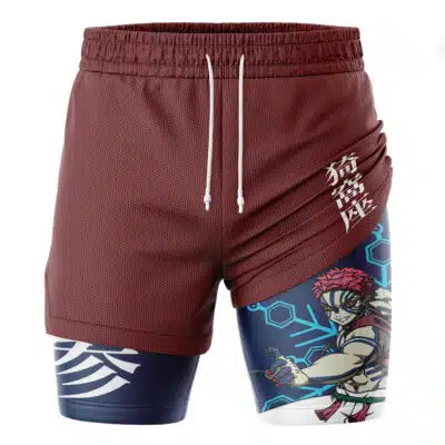 Akaza Upper Moon Demon Slayer 2-in-1 Performance Shorts