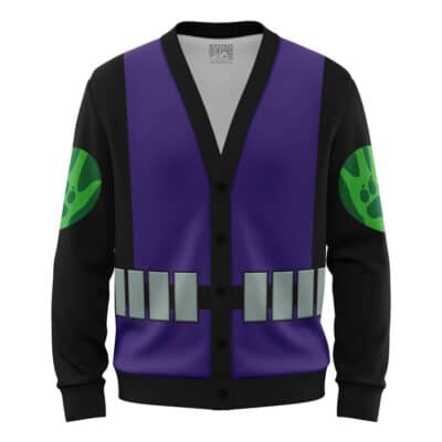 Beast Boy Titan DC Comics Knitted Cardigan Sweater