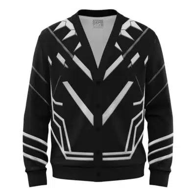 Black Panther Marvel Knitted Cardigan Sweater