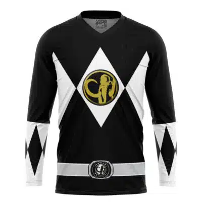 Black Ranger Mighty Morphin Power Rangers Hockey Jersey