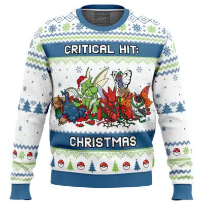 Bug Type Critical Hit Pokemon Ugly Christmas Sweater