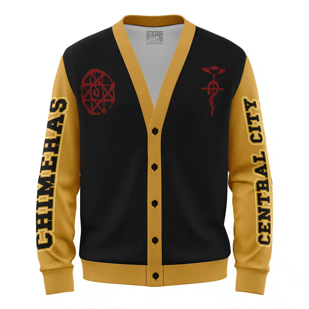 Central City Chimeras Fullmetal Alchemist Knitted Cardigan Sweater