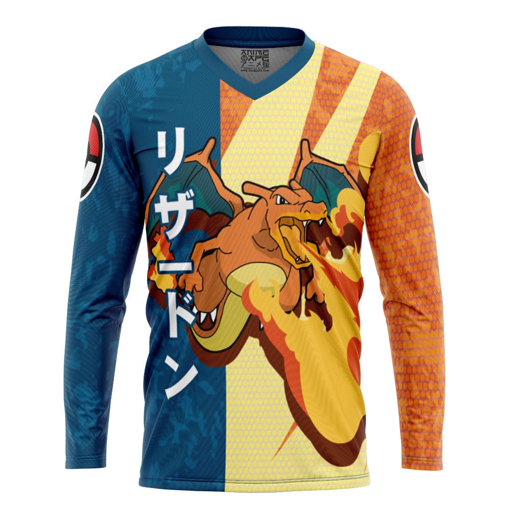 Charizard Attack Pokemon Hockey Jersey