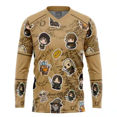 Chibi Fellowship Of The Ring Pattern The Lord Of The Rings Hockey Jersey