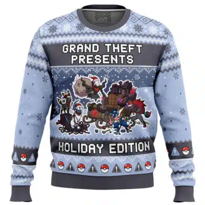 Dark Type Grand Theft Presents Pokemon Ugly Christmas Sweater