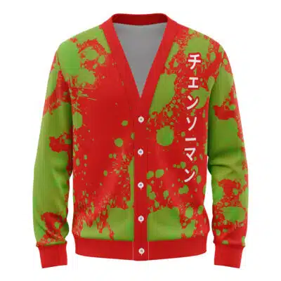 Denji Chainsaw Man Knitted Cardigan Sweater