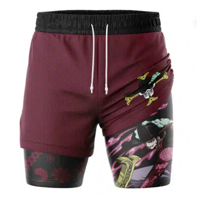 Dracule Mihawk V2 One Piece 2-in-1 Performance Shorts
