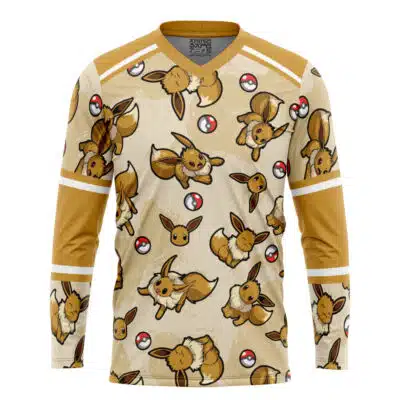 Eevee Pattern Pokemon Hockey Jersey