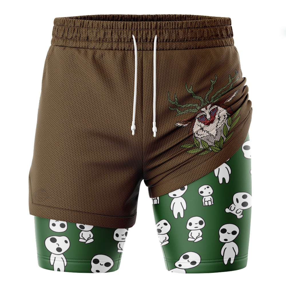 Forest Spirit Princess Mononoke Studio Ghibli 2-in-1 Performance Shorts