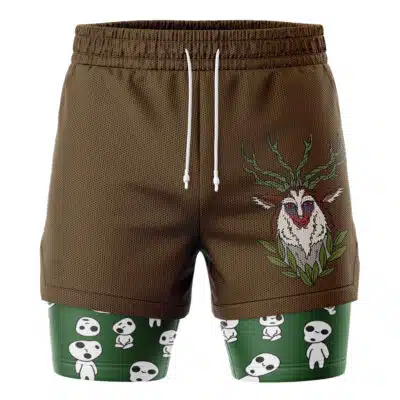 Forest Spirit Princess Mononoke Studio Ghibli 2-in-1 Performance Shorts