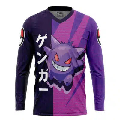 Gengar Attack Pokemon Hockey Jersey