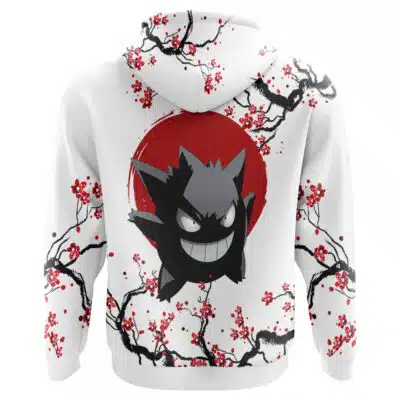 Gengar Cherry Blossom Pokemon Hoodie