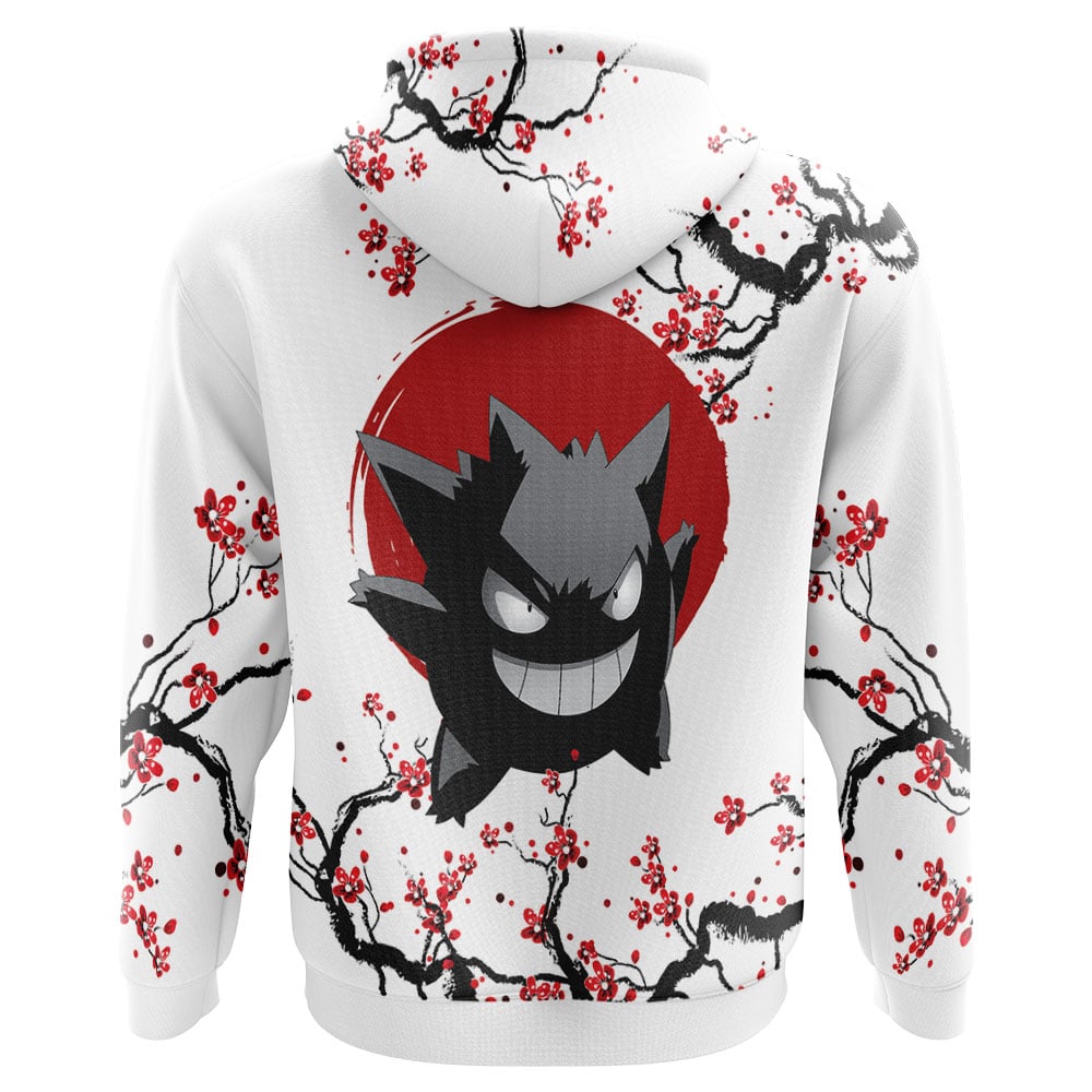Gengar Cherry Blossom Pokemon Hoodie