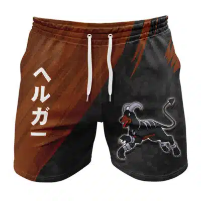 Houndoom Attack Pokemon Gym Shorts