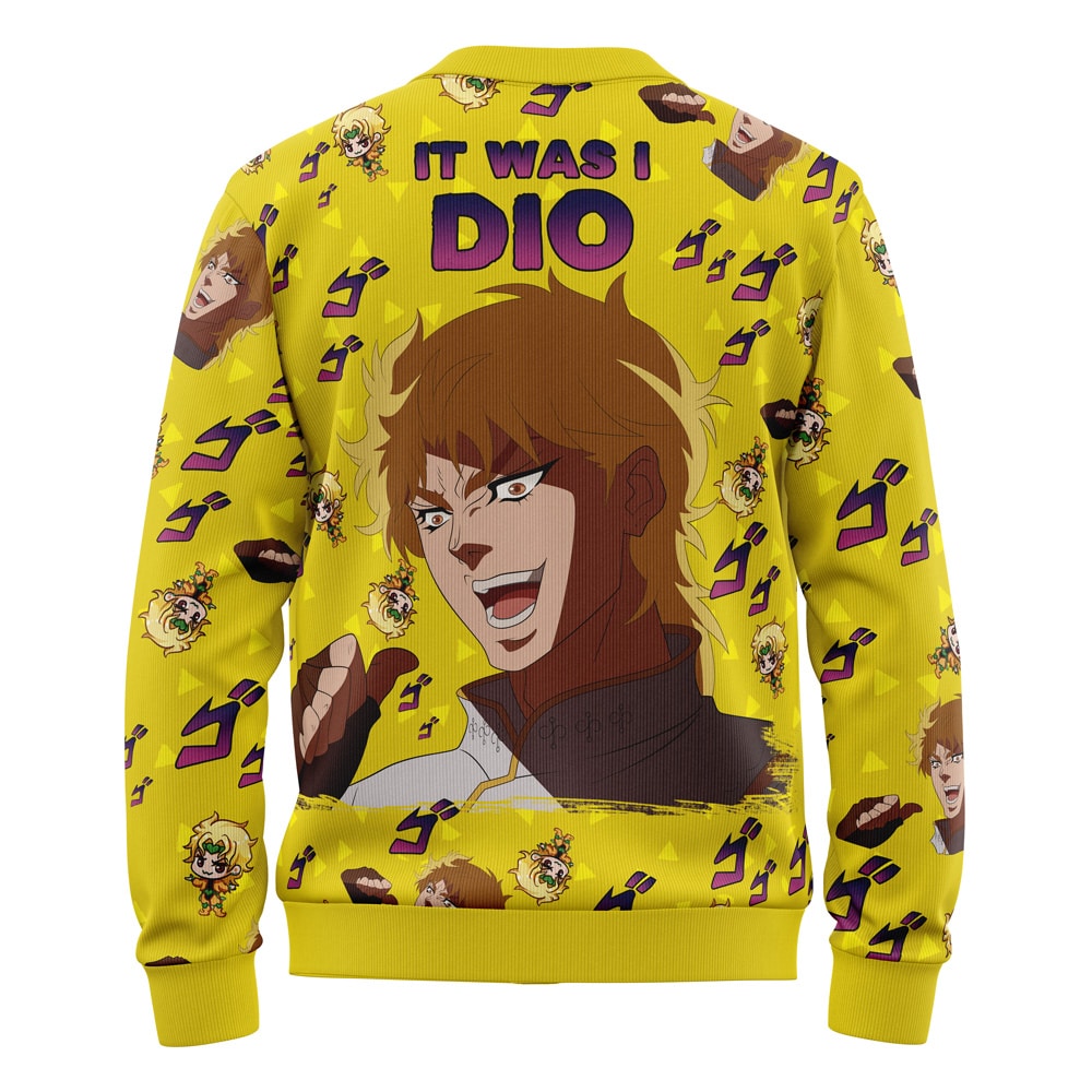 It Was Me Dio Jojo's Bizarre Adventure Knitted Cardigan Sweater - Image 2