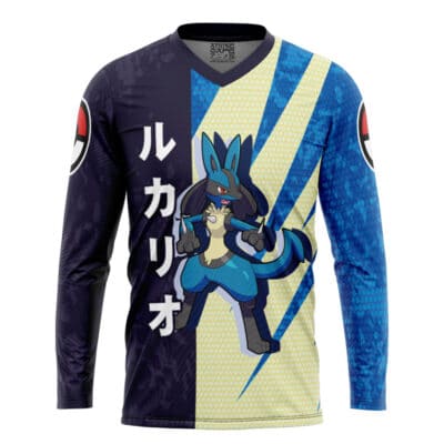 Lucario Attack Pokemon Hockey Jersey