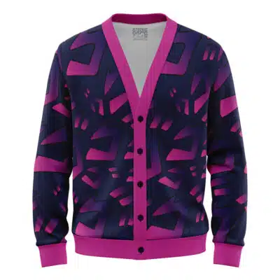 Menacing Aura Jojo's Bizarre Adventure Knitted Cardigan Sweater