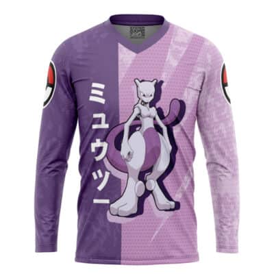 Mewtwo Attack Pokemon Hockey Jersey